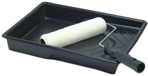 2 Pc Paint Set 7" Paint Roller with Handle, Paint Tray, Paint Sleeves