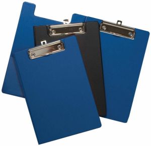 A5 FOLD OVER CLIPBOARD PVC COVERED HARD BACK PLASTIC WITH METAL CLIP 1xRANDOM