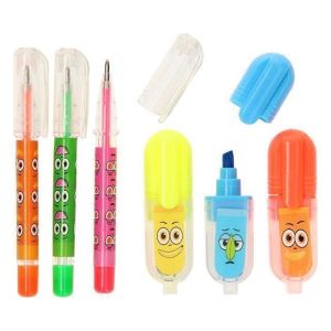 PACK OF FOUR FRUIT SCENTED MINI HIGHLIGHTERS 3 MINI SMELLY GEL PENS MAPR/3