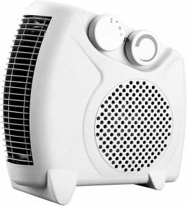 Electric Fan Heater 2000W Portable with Thermostat 2KW Flat Upright Floor 2 in 1