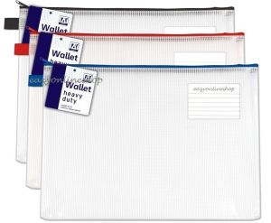 A4 Tuff Wallet Reinforced Zip Closure Document File Storage Protective Bag WATT