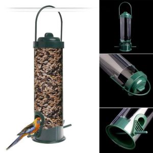 Garden Hanging Bird Feeder Bird Seed Feeder Container with Hanging Handle