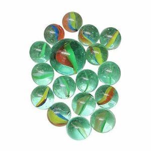 100 + 2 Traditional Assorted Sizes Colours Classic Retro Glass Marbles Bag Game