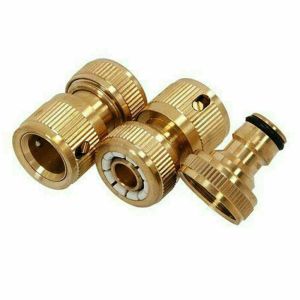 3Pc Brass Hose Fitting Set Pipe Connectors adaptors Kit Gardening Male Female