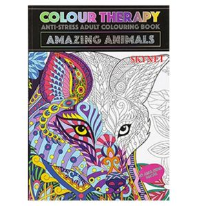 A4 Anti - Stress Activity Therapy Amazing Animals Adult Colouring Book