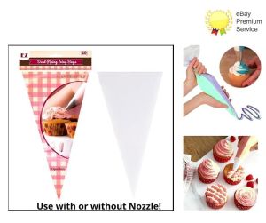 10pc Dual Piping Icing Bags For all Icing And Cake Decorations With And Without Use Of Decorating Nozzles
