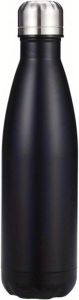 500ml Bottle Flask Rubberised Finish Black BPA-Free Stainless Steel Water Bottle