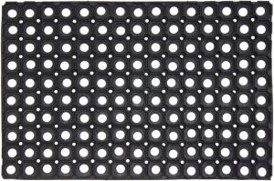Rubber Ring Heavy Duty Outdoor Entrance Door Mat Honeycomb With Drainage Holes, Anti Fatigue Dirt Scrapper