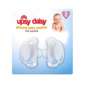 2 Orthodontic Soothers Dummy Silicone 0-6 Months BPA Free Kid Child Toddler