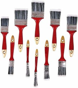 10 Pack Paint Brush Fine Brushes DIY Set Advanced Bristles Painting Decorating - (1/2" 1" 1.5" 2" 2.5")