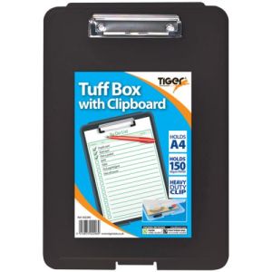 A4 Heavy Duty Clip Tuff Box with Clipboard Organiser Versatile uses