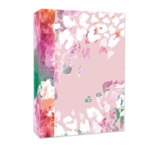 Home Collection Pink Floral Art Slip In Photo Album for Photos 4x6