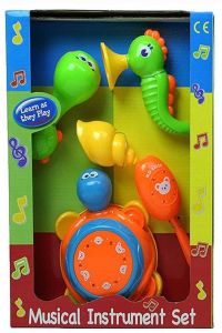 New Baby Toddler Musical Instrument Set Turtle Rattle Drum Seahorse Trumpet