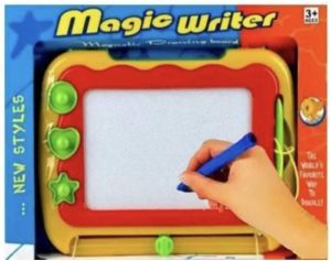 Magic Writer Creative Magnetic Drawing Board 3 Stamps Shapes and a Pen to Create Fantastic Pictures