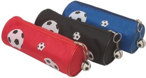 Football Design Pencil Case NEW Cylinder Shape high quality (no keyring)