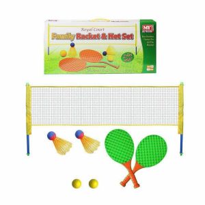 MY Family Tennis & Badminton Set With Balls, Shuttlecocks, Net & Racket Outdoor Game
