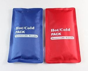 2 Pack Hot & Cold Gel Reusable for Pain Relief Gel Pads Blue Red