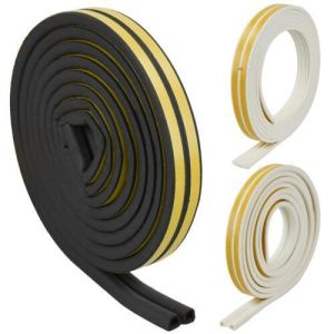 D Type Universal Rubber Seal Tape For Home Door, Boot Wide Grip Edges Size 4mmx6mmx8mm