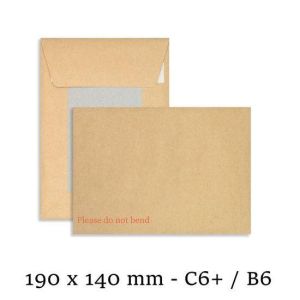 C6+ Manilla Hard Board Backed 'Please Do Not Bend' Envelopes Mailer 190x140 mm |YY-MHBB-C6-Parent