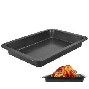 Non Stick Deep Roasting Tray Oven Turkey Roast Bakeware Pan Carbon Steel Dish