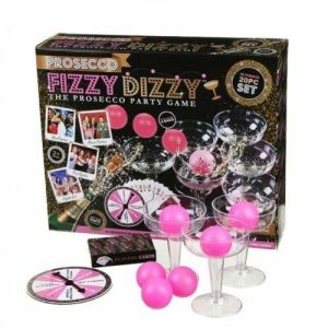 Prosecco FIZZY DIZZY KIT Party Game of Skill, Luck & Drinking Ping Pong Glass