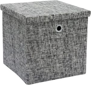 Square Urban Paper Foldable Storage Box With Hole Handle For Bits & Bobs Size 30x30x28Cm
