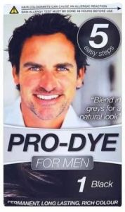 Mens Pro-Dye Professional Hair Dye Colour Black Permanent Long Lasting Rich Colour