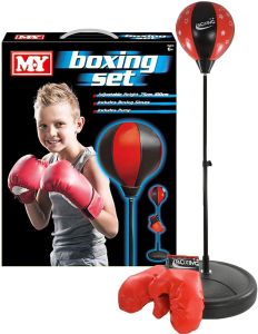 M.Y KIDS BOXING BAG WITH GLOVES Freestanding Adjustable Punch Bag for Juniors