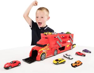 Teamsterz TZ Launcher Transporter and 10 Cars Children's Racer Toy Gift