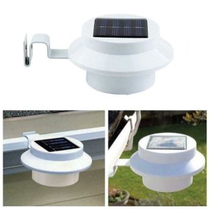 2Pc Solar Powered 3 LED Gutter Door Wall Fence Lights Garden Waterproof Lights