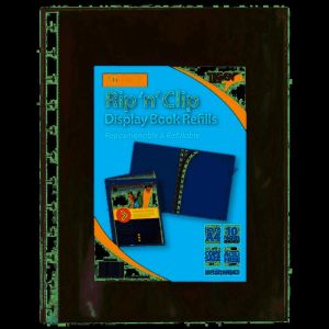A4 Rip N Clip Display Book Glass Clear Refill Storage Folder - 10 Wallets