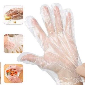 Disposable Gloves 150Pc Multi Purpose Transparent Protective Hand Gloves for Cooking Kitchen Hair Dye