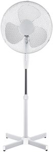 Generic 16 OSCILLATING PEDESTAL AIR COOLING ELECTRIC FAN EXTENDABLE ADJUSTABLE STAND, White