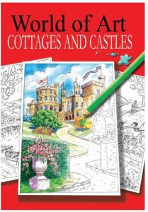 Adult Colouring Books World of Art Cottages and Castles Relaxation Stress relief