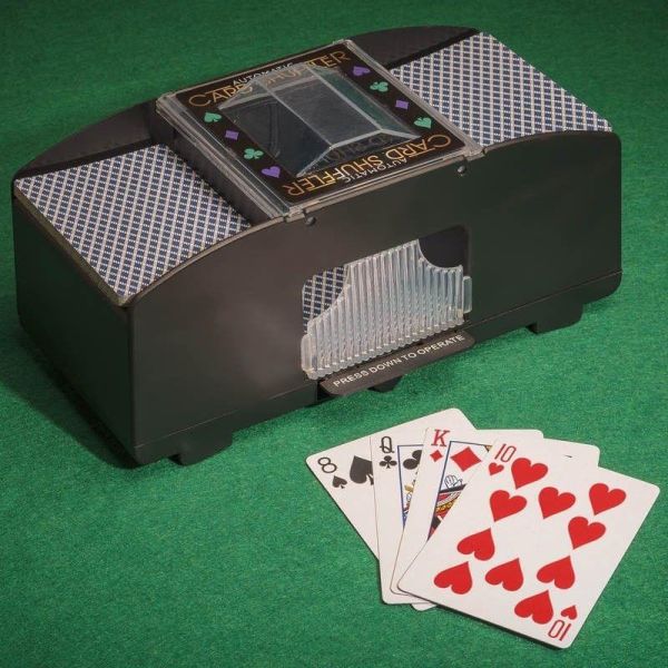 Wustrious Automatic Card Shuffler Playing Card Automatic Plastic Card Shuffler 1-2 Deck Poker Sorter Mixer Machine for Party Entertainment Home Using Classical 