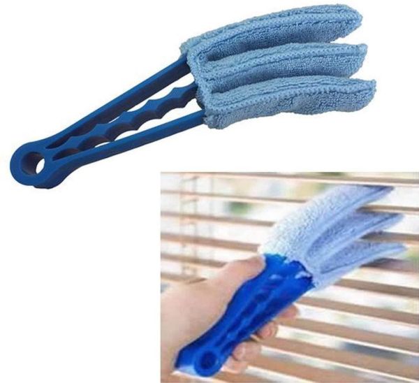 Microfibre Venetian Window Blind Duster Cleaner Brush 3 Pronged Washable Wet/Dry 