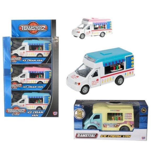 Teamsterz Musical Ice Cream Van Lights Sounds Die cast Kids Vehicle Toy Gift